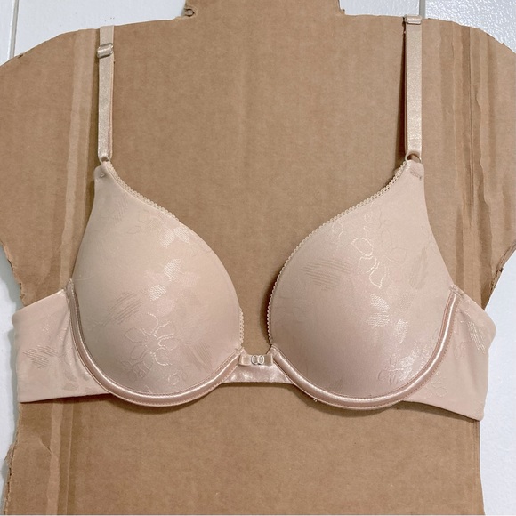 LILY OF FRANCE Padded Pushup Underwire Adjustable Straps & Back Dusty Rose 34A - Picture 4 of 13